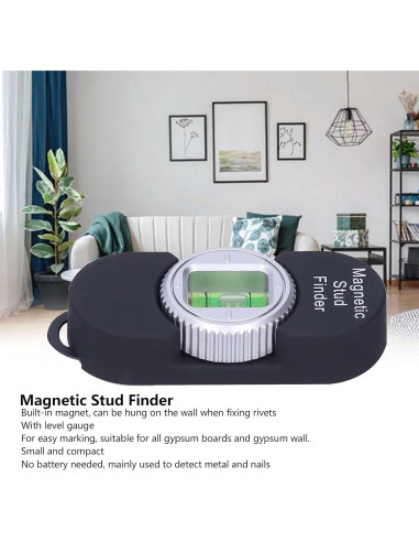 Buscador Magnético Hilitand con Nivel, Sin Baterías, Compacto