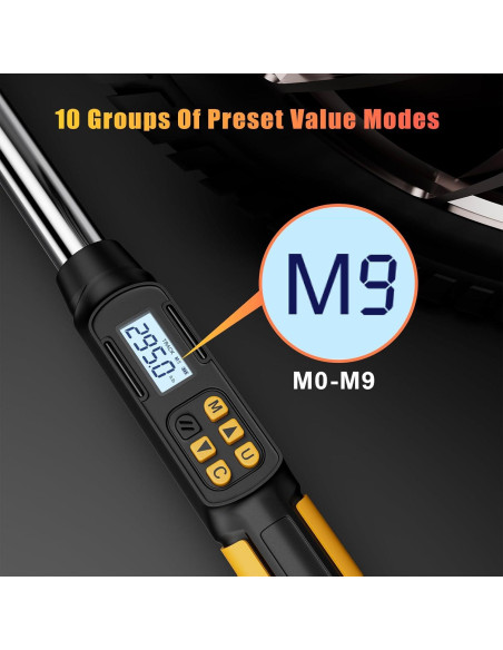 Llave de Torque Digital TAGVIT 1/2 Pulgada 20-400 Nm Precisión +/-2%