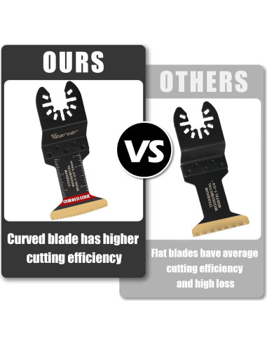 5 Cuchillas Oscilantes Vearter de Titanio 4.4 cm Bi-Metal