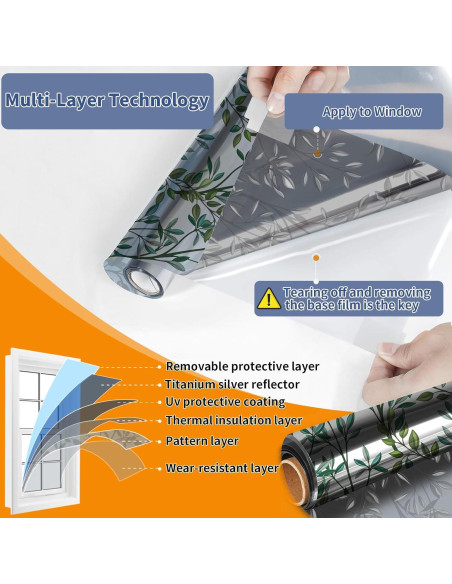 Película de Privacidad Unidireccional QHYsunshine 44.5x200cm