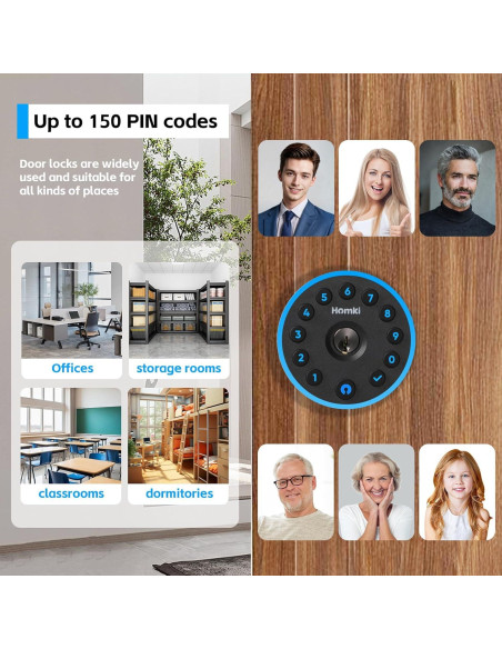 Cerradura Inteligente Winforhour Homki-01 Teclado Bluetooth Plata Cerradura Inteligente Winforhour Homki-01 Teclado Bluetooth Plata