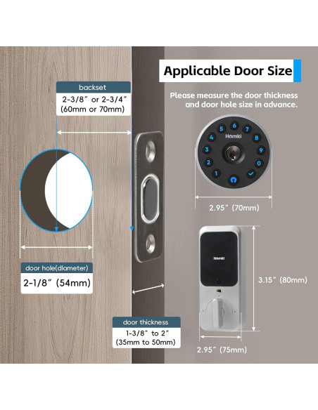 Cerradura Inteligente Winforhour Homki-01 Teclado Bluetooth Plata Cerradura Inteligente Winforhour Homki-01 Teclado Bluetooth Plata