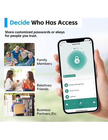 Cerradura Inteligente Winforhour Homki-01 Teclado Bluetooth Plata