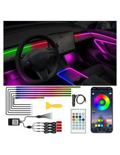 Luces LED interiores de coche TEKSHINNY 10 en 1 con APP