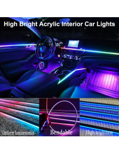 Luces LED interiores de coche TEKSHINNY 10 en 1 con APP 2