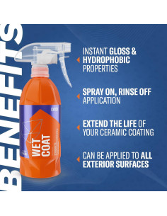 GYEON Wet Coat 500ml - Spray Hidrofóbico para Autos 2