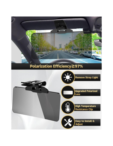 Extensor de Visera Solar Woqucute UV400 Universal 35x15cm