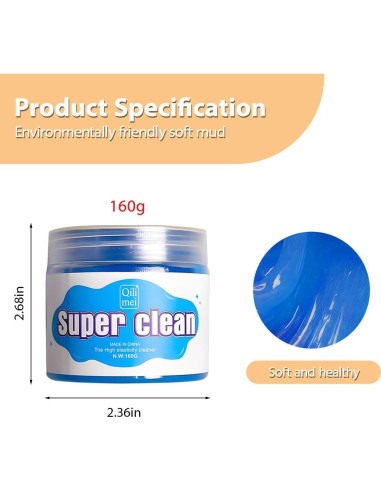 Gel de limpieza de automóviles FALVFUN azul 6.78x5.99cm