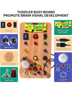 Tablero Ocupado Montessori SZJMAO para Niños 1-3 Años LED 2