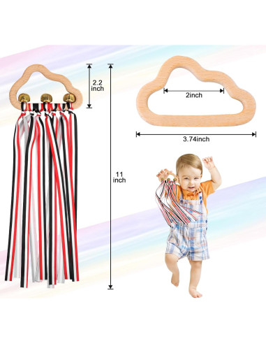 Juguetes de Sonajero de Madera FPVERA - 2 Piezas Sensoriales