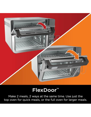 Horno Doble Ninja DCT401 12-en-1 con FlexDoor y Sello de Sabor