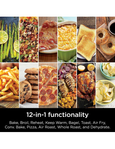 Horno Doble Ninja DCT401 12-en-1 con FlexDoor y Sello de Sabor