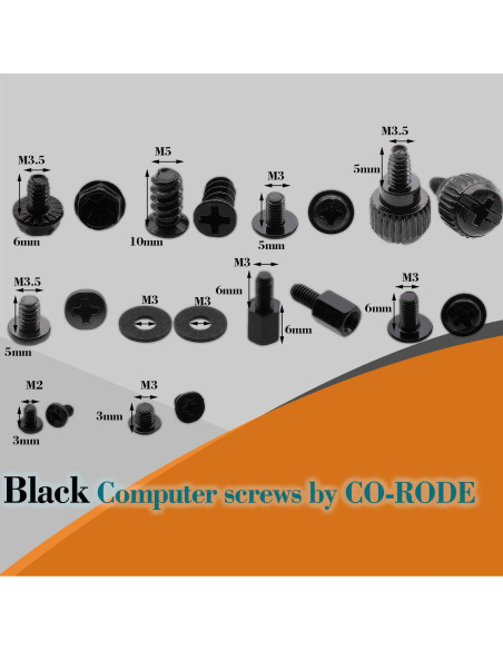 Kit de 340 Tornillos de Computadora CO-RODE - Placa Base, SSD, Ventilador