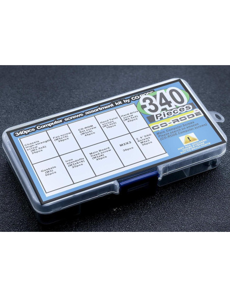 Kit de 340 Tornillos de Computadora CO-RODE - Placa Base, SSD, Ventilador