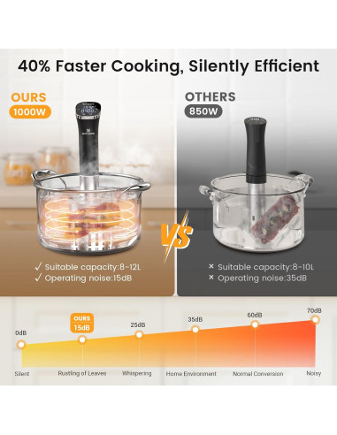 Cocedor Sous Vide BLITZHOME 1000W Acero Inoxidable 12L