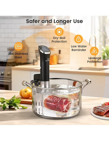 Cocedor Sous Vide BLITZHOME 1000W Acero Inoxidable 12L