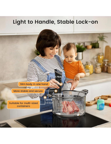 Cocedor Sous Vide BLITZHOME 1000W Acero Inoxidable 12L