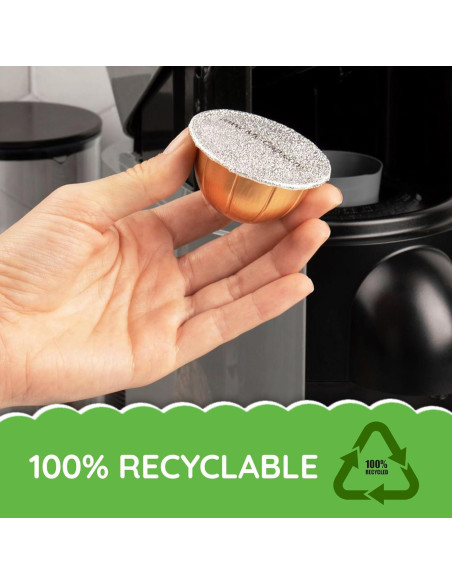 Sellos de Aluminio My-Cap para Cápsulas Nespresso Vertuo - 100 Unidades