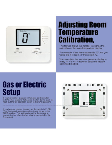 Termostato No Programable Heagstat H701 1H/1C con Retroiluminación