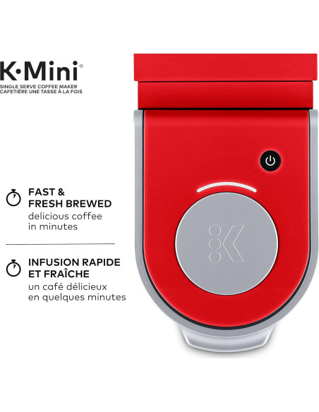 Cafetera Keurig K-Mini Roja 1 Taza Automática 0.91 kg