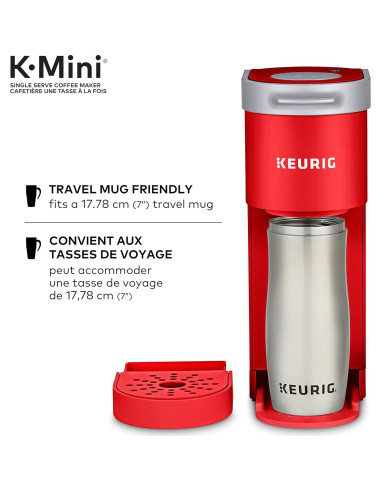 Cafetera Keurig K-Mini Roja 1 Taza Automática 0.91 kg