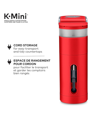 Cafetera Keurig K-Mini Roja 1 Taza Automática 0.91 kg