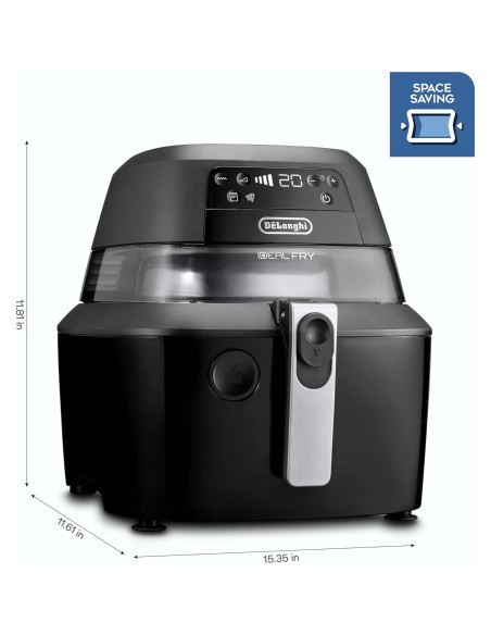 Freidora de Aire De'Longhi Rapid Crisp 4.73L 1700W Negra