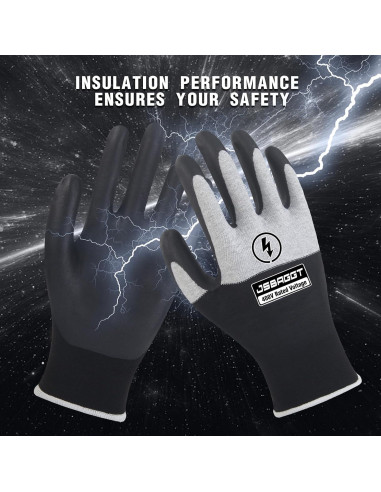 Guantes Aislantes JSBAGGT 400V para Electricista - Antideslizantes