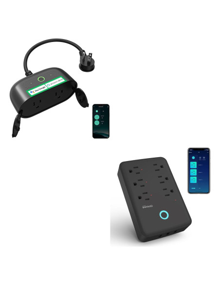 Enchufe Inteligente GHome Wi-Fi 2 Tomas Resistente al Agua IP64