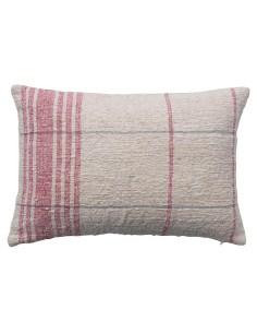 Cojín Lumbar Decorativo Creative Co-Op 61 cm Algodón Rojo Natural