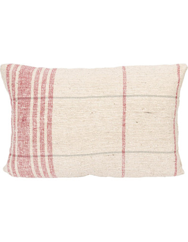 Cojín Lumbar Decorativo Creative Co-Op 61 cm Algodón Rojo Natural