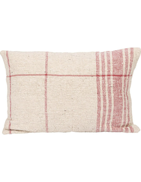 Cojín Lumbar Decorativo Creative Co-Op 61 cm Algodón Rojo Natural