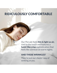 Sábanas Reina 100% Algodón Pima Sweave 500 Hilos Transpirables 2