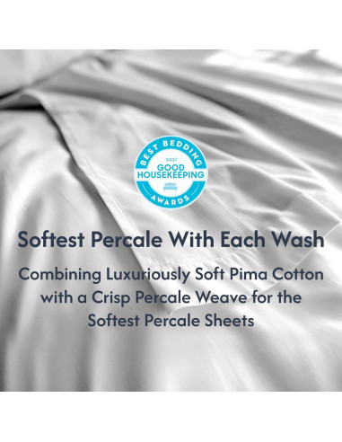 Sábanas Reina 100% Algodón Pima Sweave 500 Hilos Transpirables