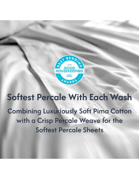 Sábanas Reina 100% Algodón Pima Sweave 500 Hilos Transpirables