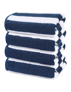 Toallas de Playa Utopia - Paquete de 4 Rayas Cabana 76x152 cm