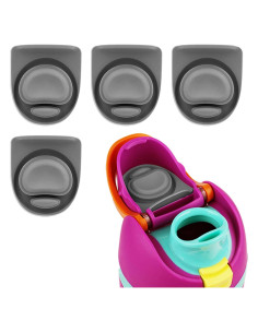 4 Tapones de Reemplazo Owala FreeSip Silicona Libre BPA Gris