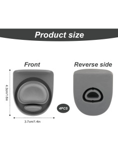 4 Tapones de Reemplazo Owala FreeSip Silicona Libre BPA Gris 2