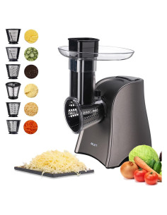 Rallador Eléctrico ASLATT con 6 Cuchillas Intercambiables