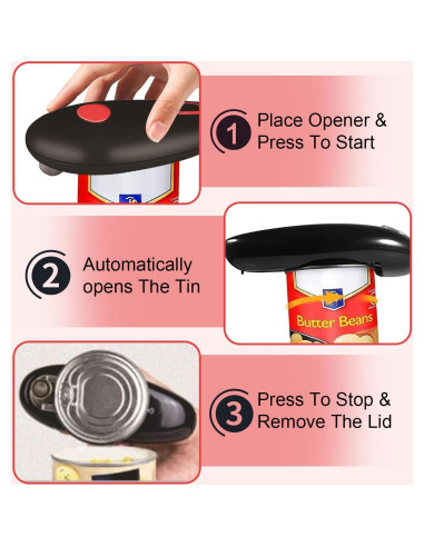 Abrelatas Eléctrico Genérico ECO-2 Automático 60W para Personas Mayores