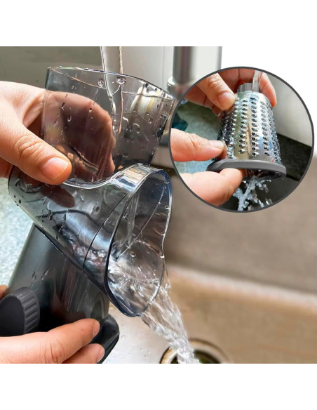 Rallador Rotatorio 3 en 1 Interpack Group Azul - Cuchillas Intercambiables