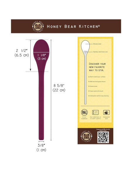 Revolvers de Silicona Honey Bear Kitchen Set de 2 para Bebidas