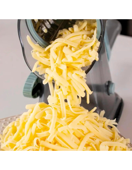 Rallador Rotatorio 3 en 1 Interpack Group Azul - Cuchillas Intercambiables