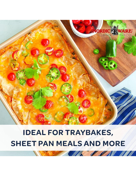 Sartén Antiadherente para Pasteles Nordic Ware 23x33 cm Plata