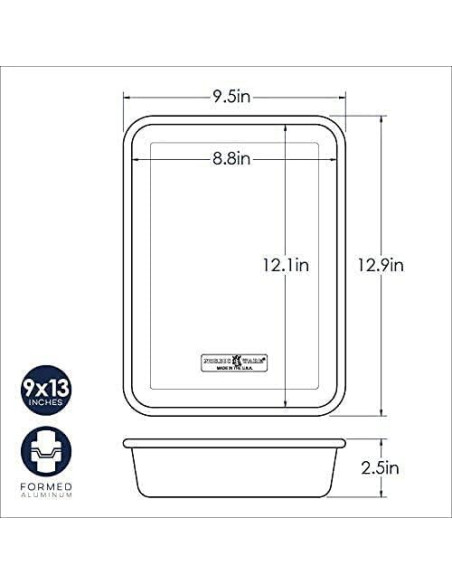Sartén Antiadherente para Pasteles Nordic Ware 23x33 cm Plata