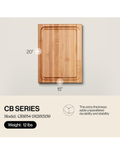 Tabla de Cortar de Madera John Boos CB 50.8x38.1 cm Reversible 2