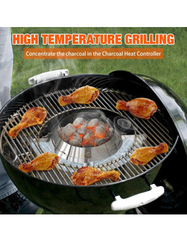 Canasta de Carbón Onlyfire de Acero Inoxidable 40cm para Parrilla