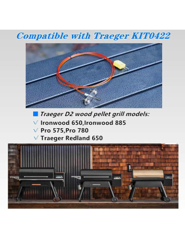 Kit de Sonda Termopar Traeger KIT0422 para Parrillas D2 Pro e Ironwood