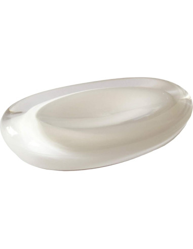 Plato de Jabón Umbra Gloss Blanco Acrílico Ovalado 15x10 cm