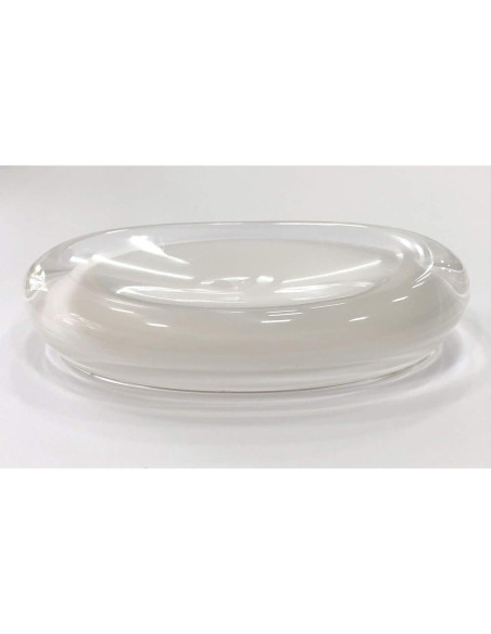Plato de Jabón Umbra Gloss Blanco Acrílico Ovalado 15x10 cm
